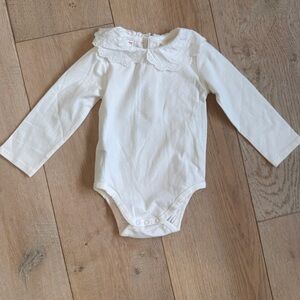 Mango Cream Lace Long Sleeve Kids Onesie